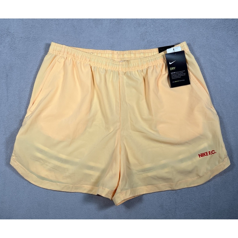 NWT Nike FC Womens Shorts Size Large Melon Tint Orange Soccer Athletic CK2786